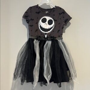 Kids Halloween jack Skellington, Dress with Black and White Tulle